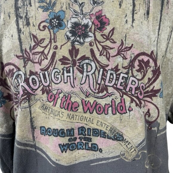 Plus Size Cowgirl Distressed Rhinestone Rodeo Western Graphic T Stampede Sz 1X - Picture 8 of 15